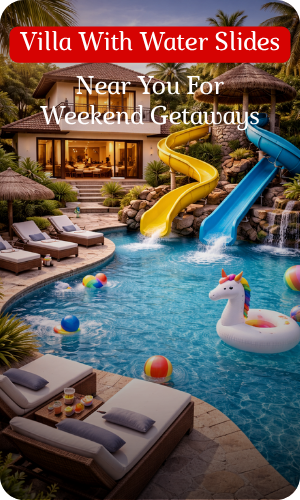 Water Slides Pool Villa